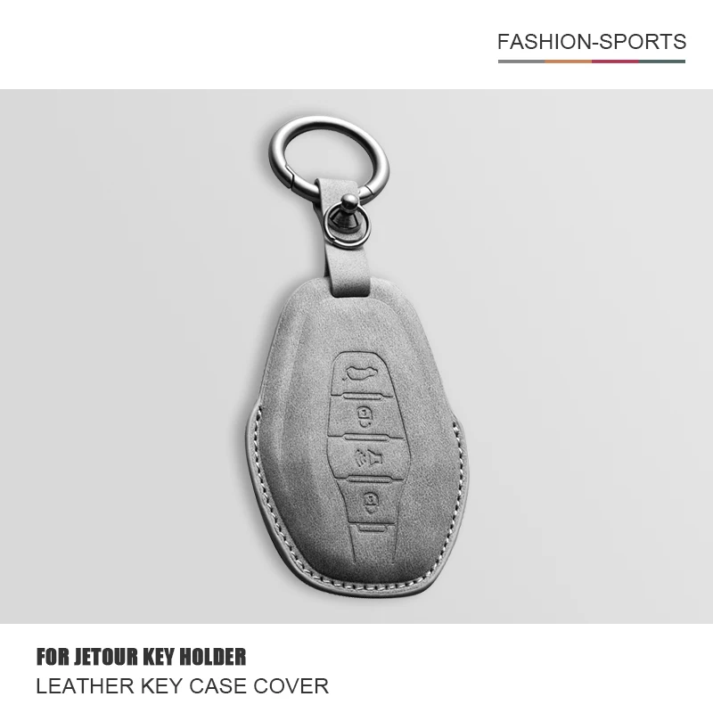 

Leather Car Smart Key Case Cover For Chery Jetour X70 X70plus X70M X90 X90plus X95 Plus X95pro L9 Pro Key Shell Fob Accessories