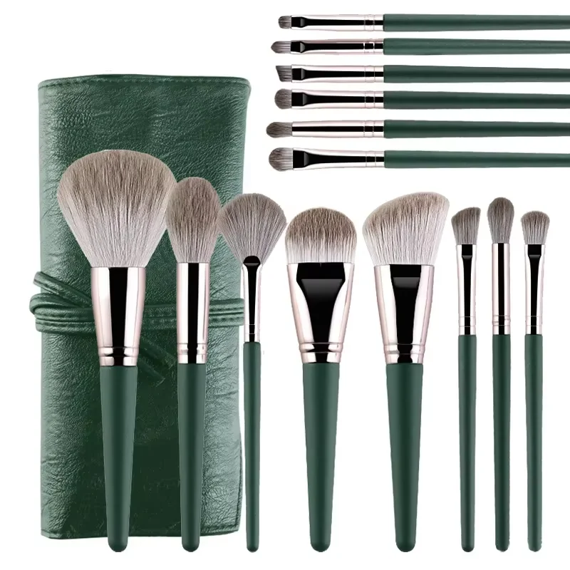 14 stuks make-up kwasten zachte pluizige make-up tools cosmetische poeder oogschaduw foundation blush blending beauty make-up borstel