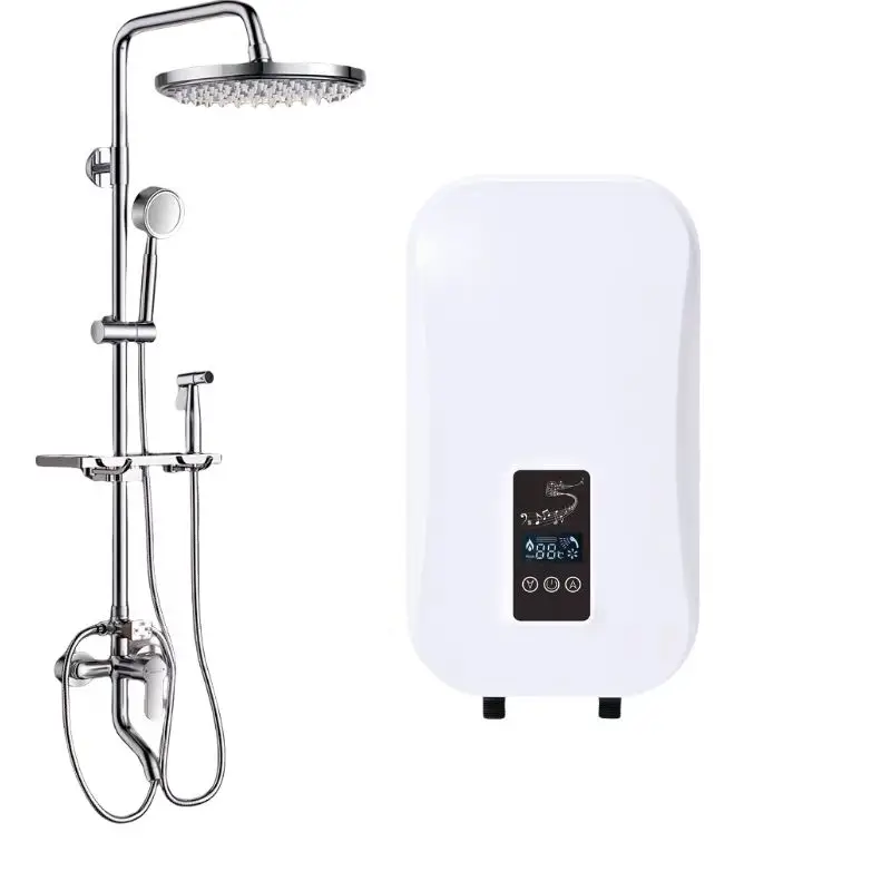 

Plastic Tankless Design IPX4 Waterproof Smart 6/7/8.5KW Instant Electric Water Heater LED Display English App-Controlled