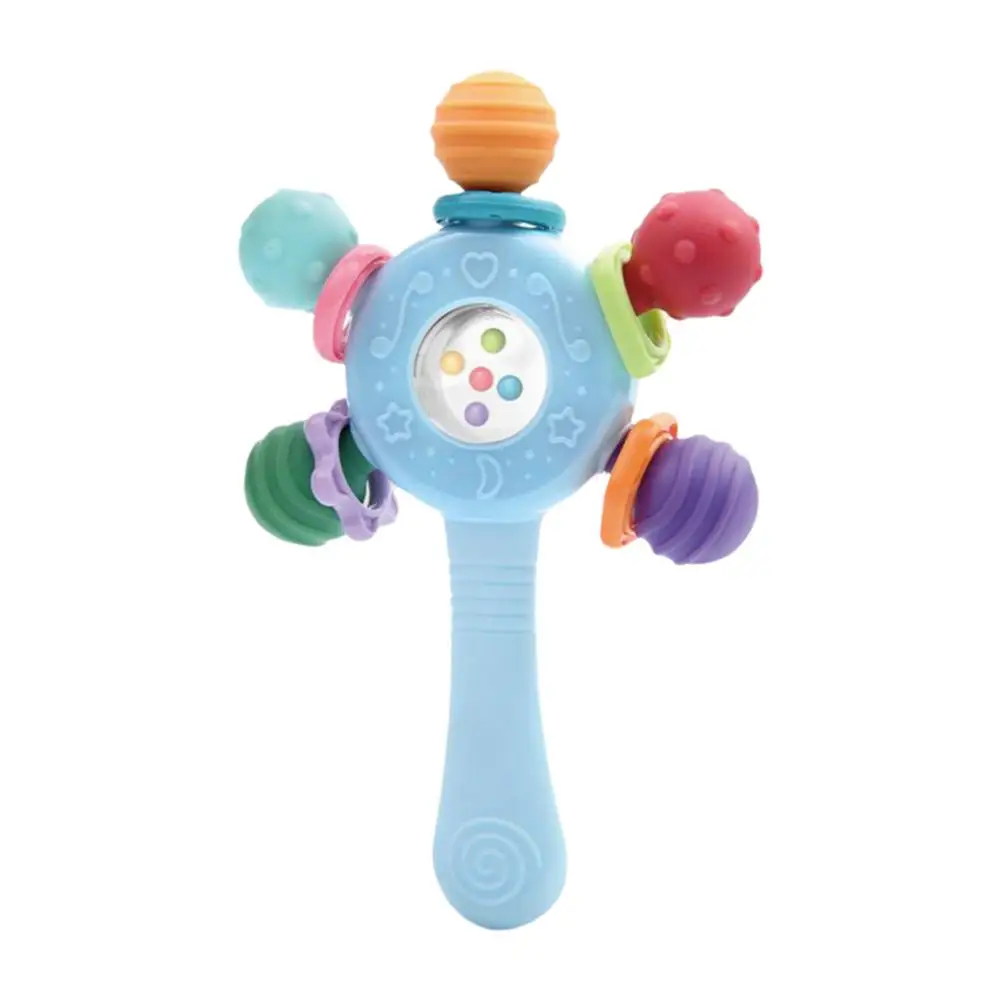 Sonajero de mano para bebé, juguetes para el desarrollo del bebé de 0 6 y 12 meses, mordedor sensorial para bebé, juguetes educativos para la dentición suave, juegos para bebés Q1F5