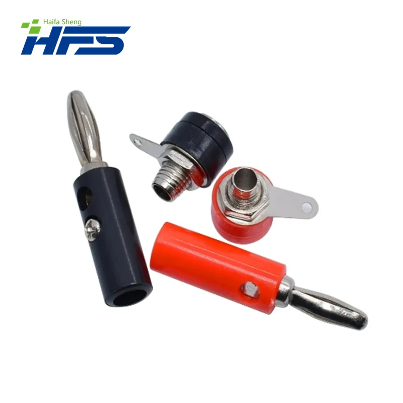 Masculino e Feminino Banana Plug Connector, Insert Pin, Peças Modelo DIY, Rússia, 1, 4mm