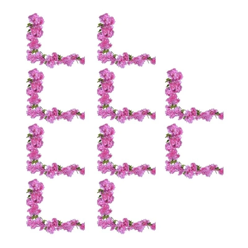 

10Pcs 180cm Artificial Cherries Blossom Branch Flower Rattans for Elegant Decorations Artificial Sakuras Garlands 15UB