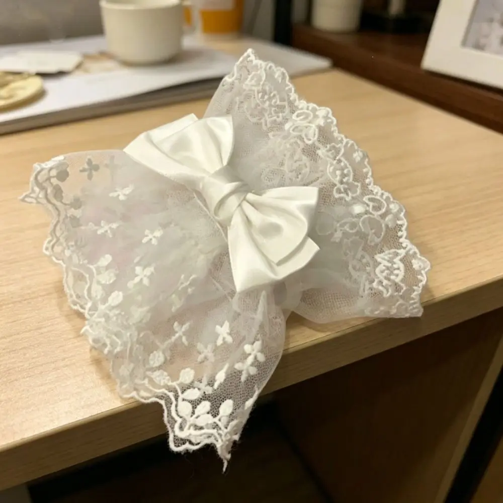 Ruffled Lace Lolita Wrist Cuffs Tulle Design Floral Lace Fake Sleeve Cuffs Sweet Satin Multicolor Bowknot Sweater Cuff Covers