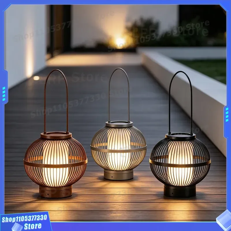 Portable Outdoor Waterproof Lawn Light Rechargeable Landscape Lamp for Villa Garden Terrace Japanese Zen Chinese Antique