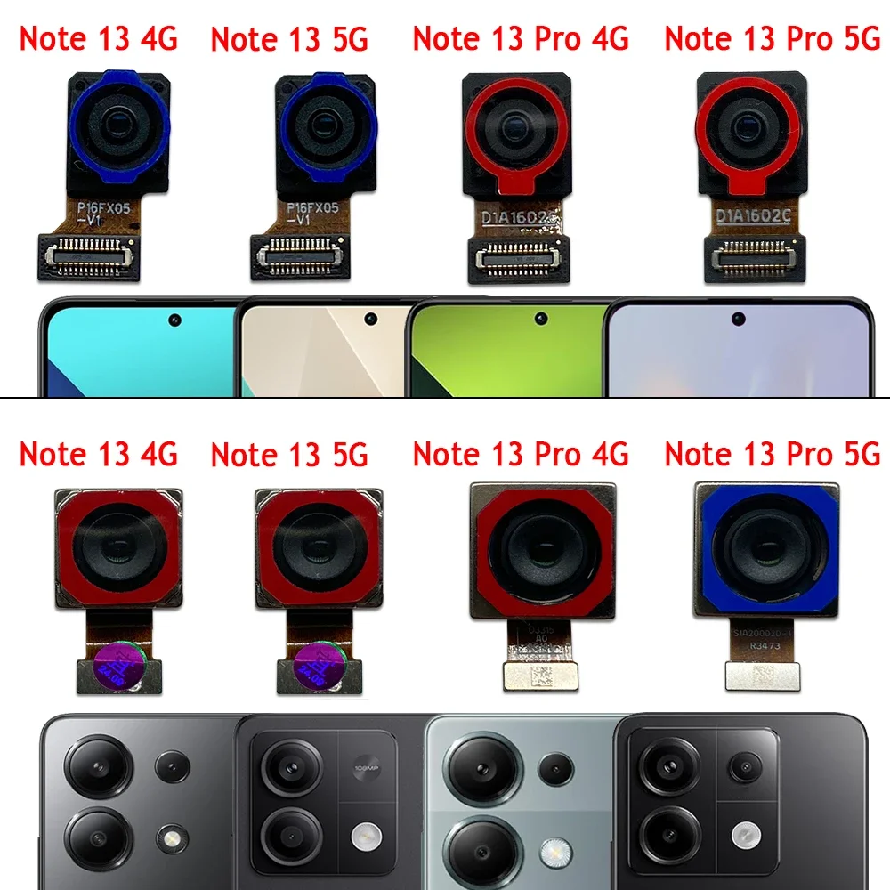 New For Xiaomi Redmi Note 13 Pro Plus 4G 5G Front Camera Flex Back Rear Camera Module Flex Cable