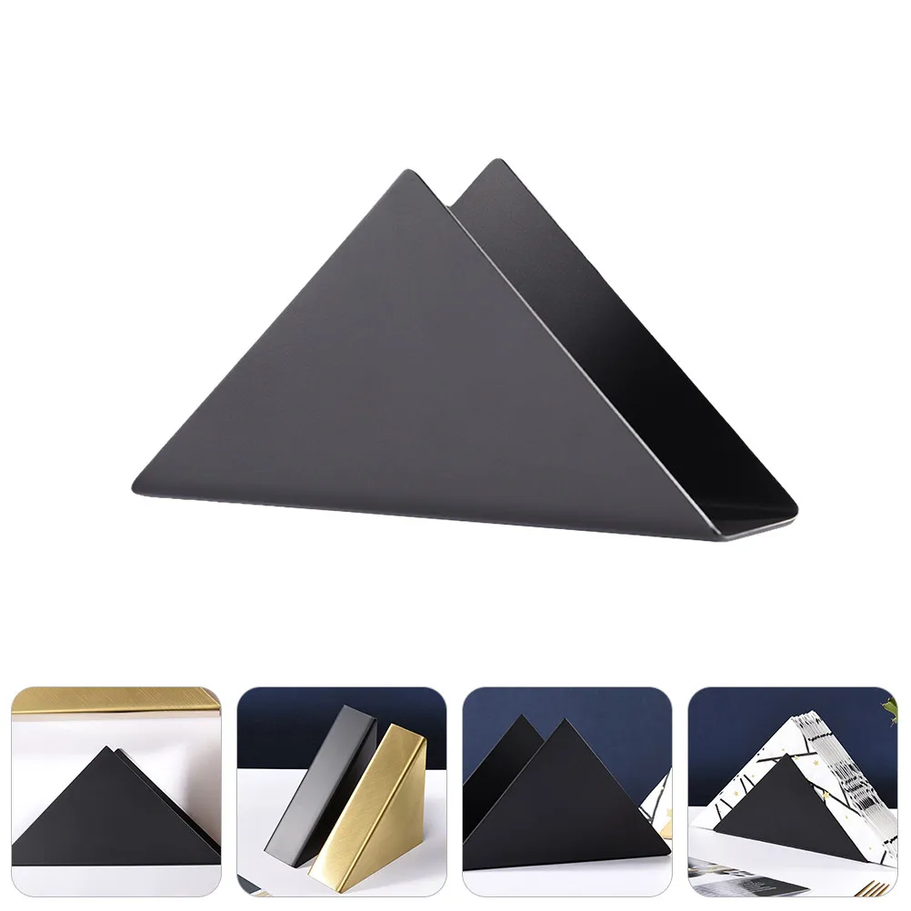 

Stainless Steel Triangular Paper Towel Holder Stylish Napkin Container Vertical Tissue Rack Space-Saving Storage for Home