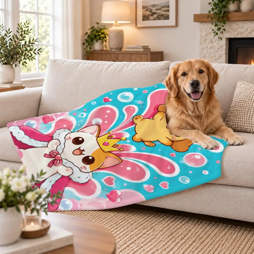 Game KleptoCats Throw Soft Plush Flannel Pet Blanket, Home Decor Cover for Sofa, Bed, Trip & Picnic