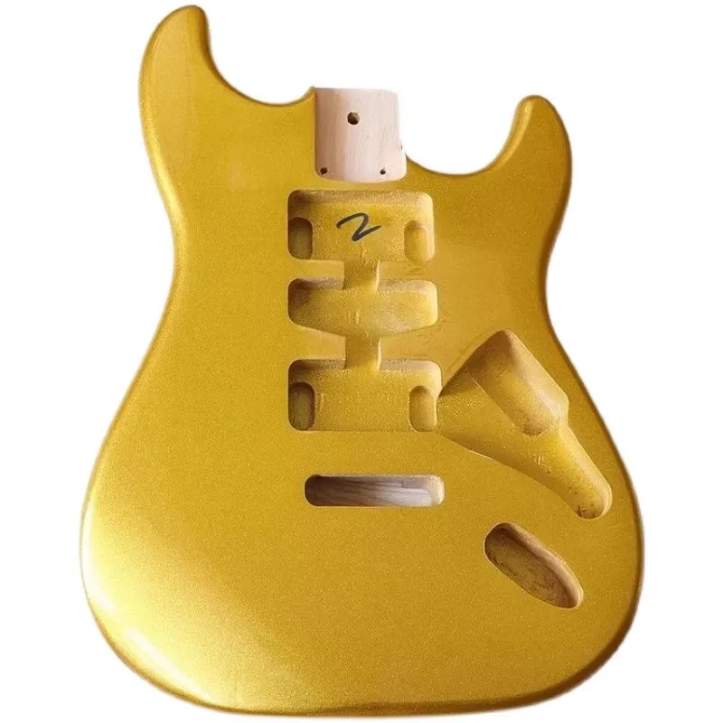 Metal Champagne gold electric guitar body poplar guitar modified DIY student pro surf green body instrument