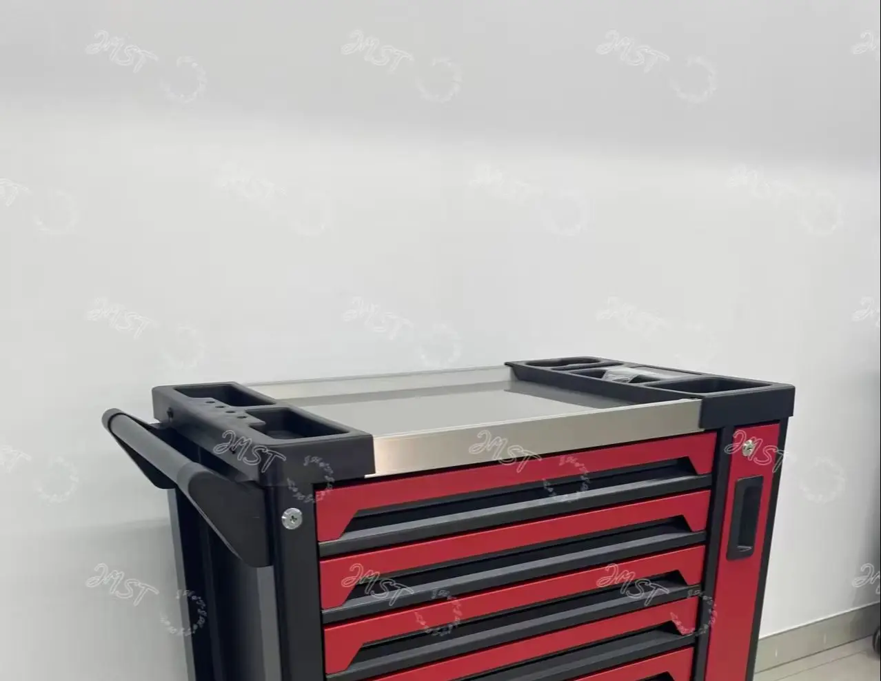 7+1 Drawers Lockable SPCC Storage Cabinet Trolley 201PCS Hand Tools 5 Trays Red Professional Mechanic Tool Set OEM Available