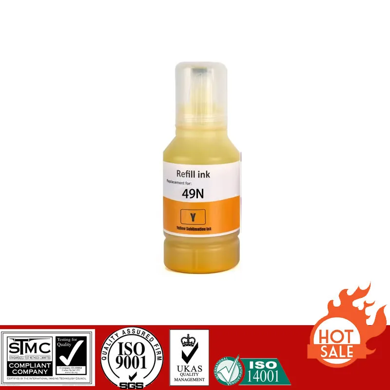 Recambio de tinta de sublimación Compatible, tinta de transferencia térmica para impresora T-49N T49N, Epson SureColor F170/F570