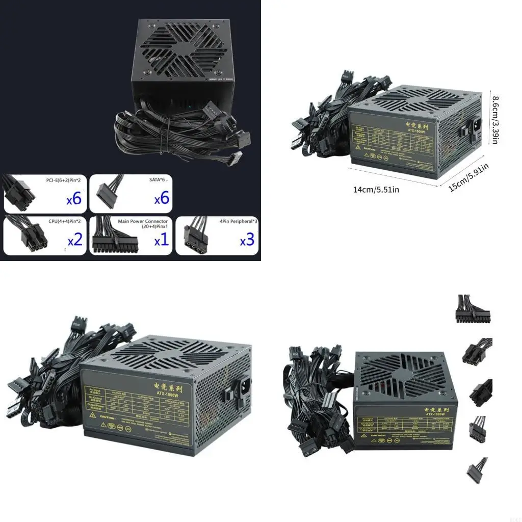

900F 1000 Вт компьютерного ПК Сводка питания Gamer 180-240V Двойной процессор для игровых серверов