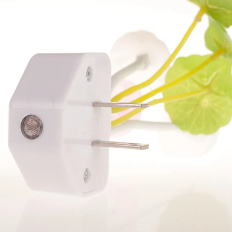 2 Buah Lampu Dinding Lampu Malam LED Jamur dengan Lampu Kamar Tidur Hemat Energi Daun Gulma Steker UE