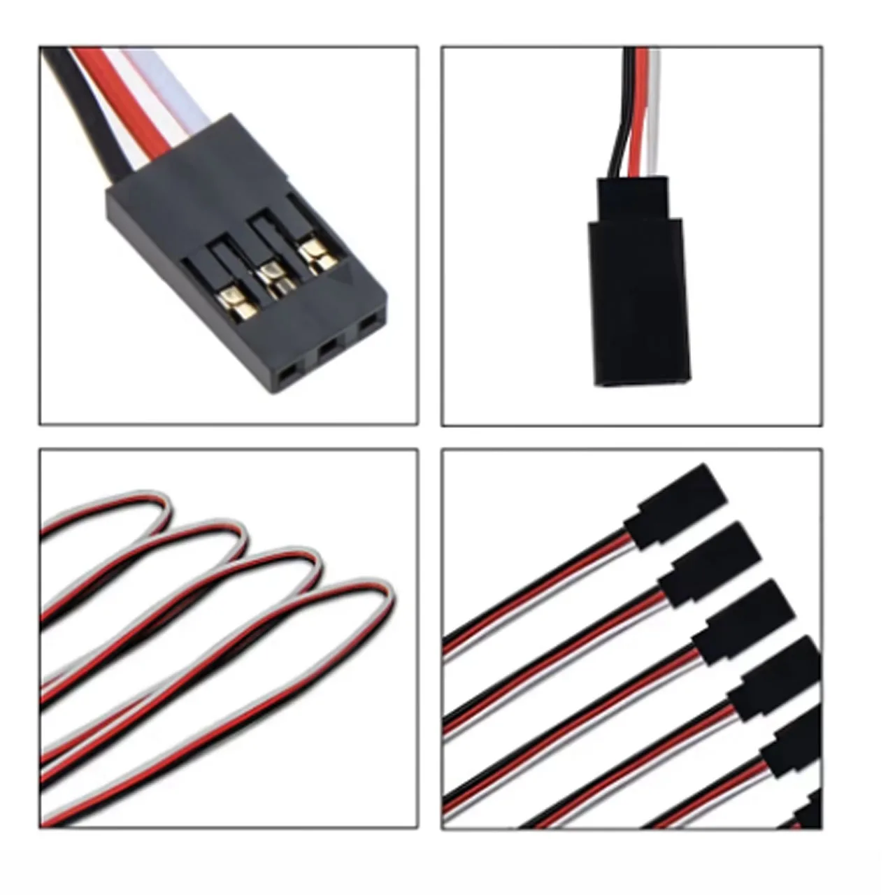 

10Pcs 150/300/500mm 3 Pin Servo Extension Cable Cord Female to Male Wire Connector JR for RC Car Airplanes Helicopter