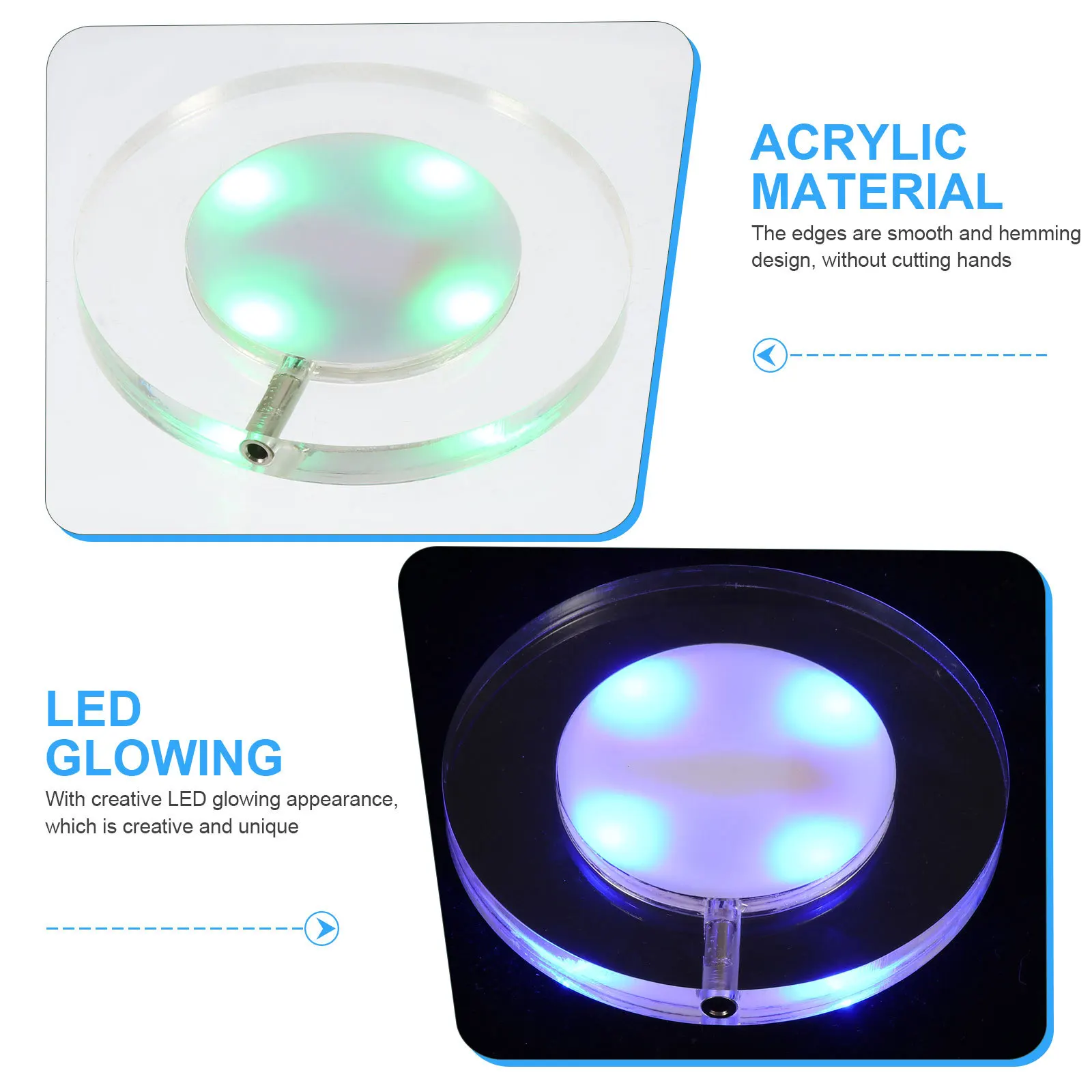 

LED Glowing Acrylic Placemat Rechargeable Cup Coaster Bar Restaurant Desktop Glowing Tabletop Mat Decorative Cup Pad