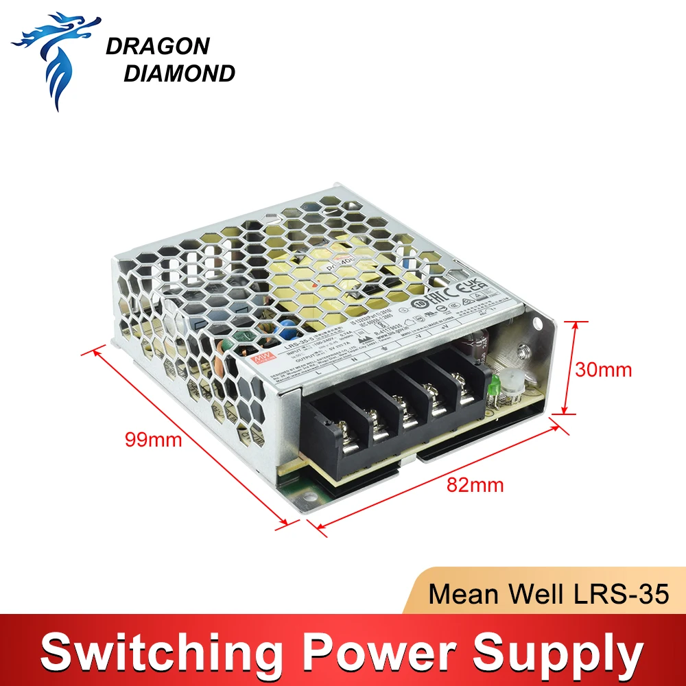 Mean Well LRS-35 Series Switching Power Supply 35W LRS-35-5V/12V/15V/24V/36V/48V