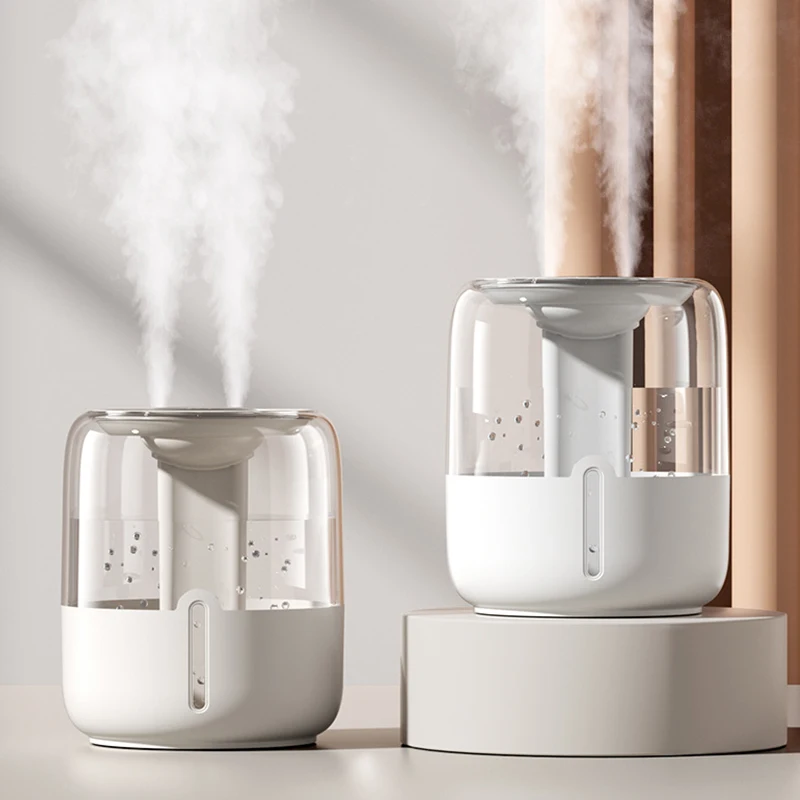 Dual Spray Humidifier Usb 6.8l Large Capacity Home Quiet Bedroom Led Digital Display Night Light Office Desktop Mini Diffuser