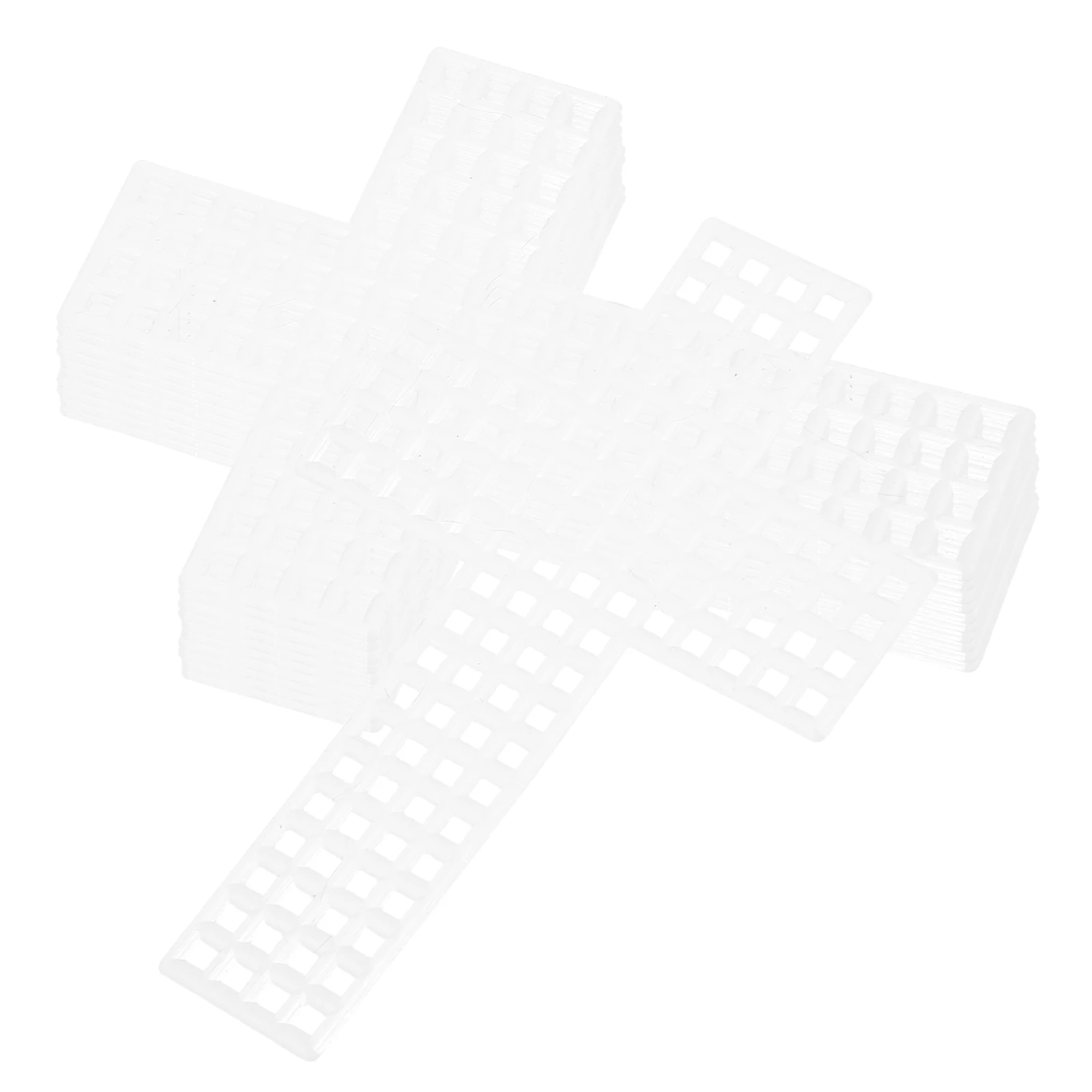 

20pcs Children'S Weaving Mesh Cross Shape Plastic Grid For Diy Craft Projects Lightweight Yarn Crafting Sheet Embroidery Thread
