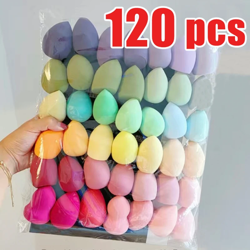 

4/12/36/72/120 Pcs Mini Makeup Sponge Randomly Color Shapes Gourd Water Drop Design Cosmetic Puff Drying Wet Use Cosmetics Tools