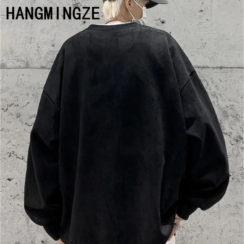 New Autumn Streetwear Fashion Vintage Heavy Sweatshirts Men American Retro Hip Hop Casual Oversized Sweatshirts Men Clothing Top