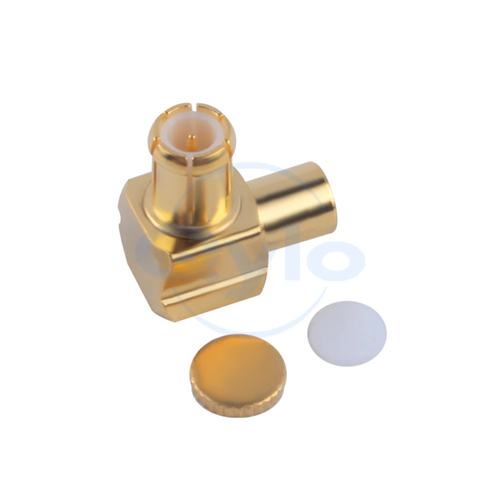 MCX-JB2 RF Connector 0-6 GHz Soldered RG405/086 Semi-Flexible Semi-Rigid Cable MCX Male Angle Connector (1 pcs)