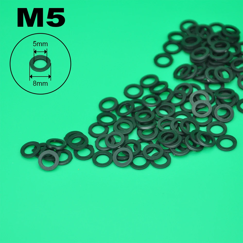 50PCS M5 M3 Hydraulic Nozzle Plastic Sealing Gaskets For RC Hydraulic Cylinder, Tank, Valve Block Excavator, Dump Truck Model