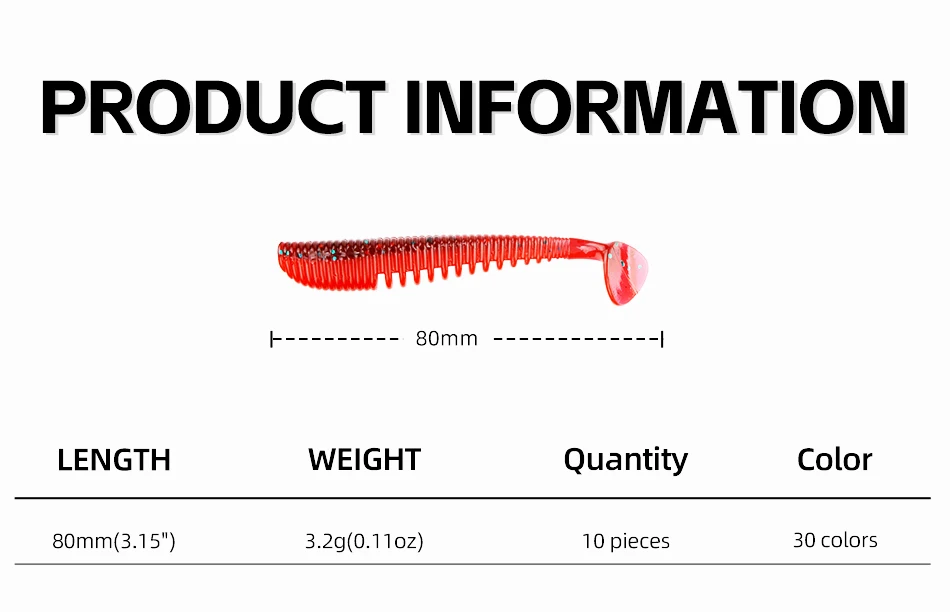 MEREDITH Awaruna Fishing Lures 8cm 9.5cm 13cm Artificial Baits Wobblers Soft Lures Shad Carp Silicone Fishing Soft Baits Tackle