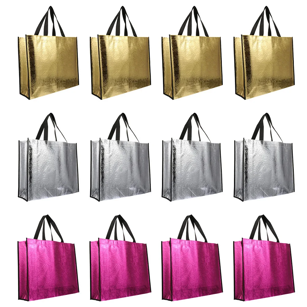 

12Pcs Non-Woven Gift Bags Portable Large Capacity Tote Bags for Store Gift Wrap Boutique Shopping Grocery Storage