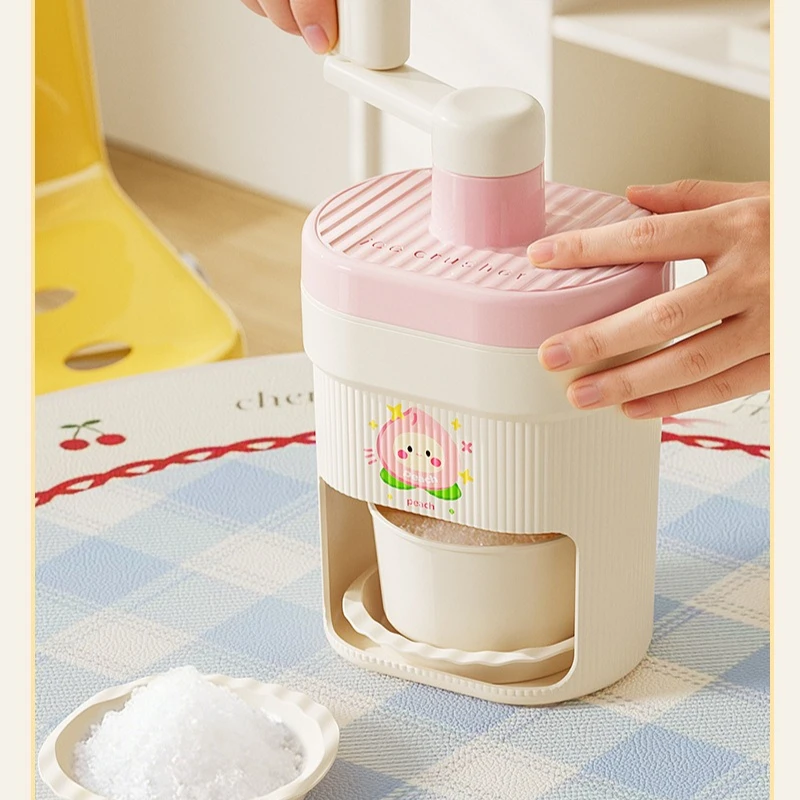 Manual Ice Shaver Household Hand Crank Ice Crusher Mini Snow Cone Maker Commercial Stall Fruit Ice Production Tool