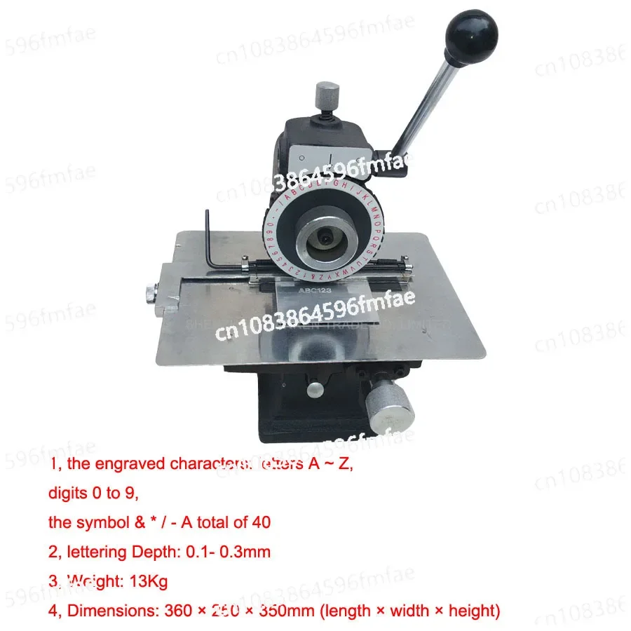 Manual Nameplate Marking Machine Semi-automatic Pneumatic Marking Machine Card Embossing Nameplate Machine Tool Plotter