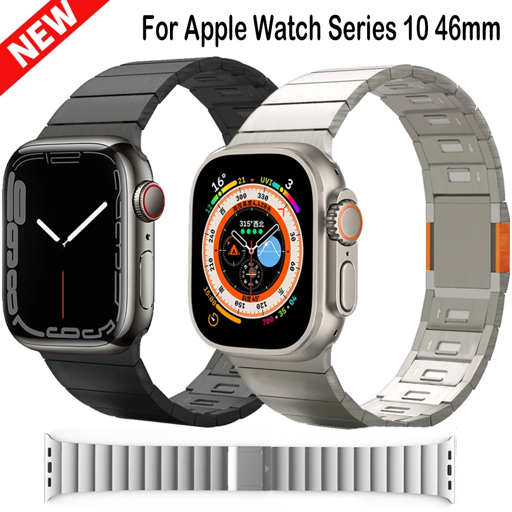 

Magnetic Metal Strap For Apple Watch Band 46mm Stainless Steel Business Wristband For Iwatch 10 9 8 7 42/44/45/49mm Watchband