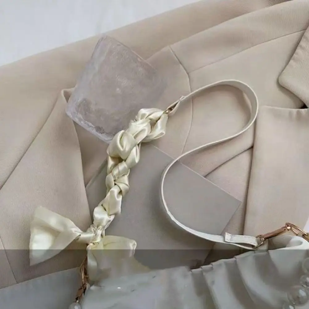 

Fashion Korean Cloud Shoulder Bag Luxury PU Leather Pearl Shoulder Bag Small Sweet Women's Handbags Underarm Bag