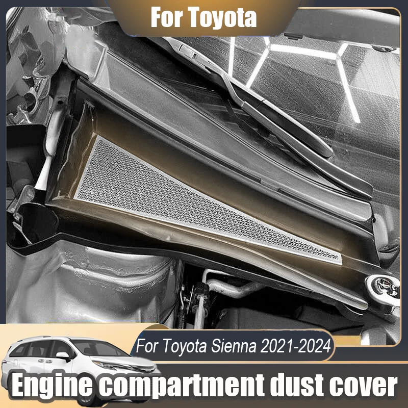 

For Toyota Sienna 2021 2022 2023 2024 Engine compartment dust cover Insect screen Protective cover Auto exterior modification