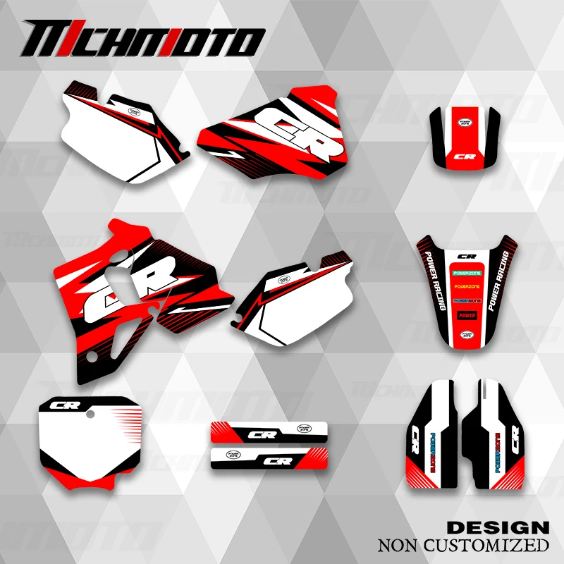 

MCHMFG New Style Graphics Decals Stickers Kit For HONDA CR80 CR 80 1996 1997 1998 1999 2000 2001 2002