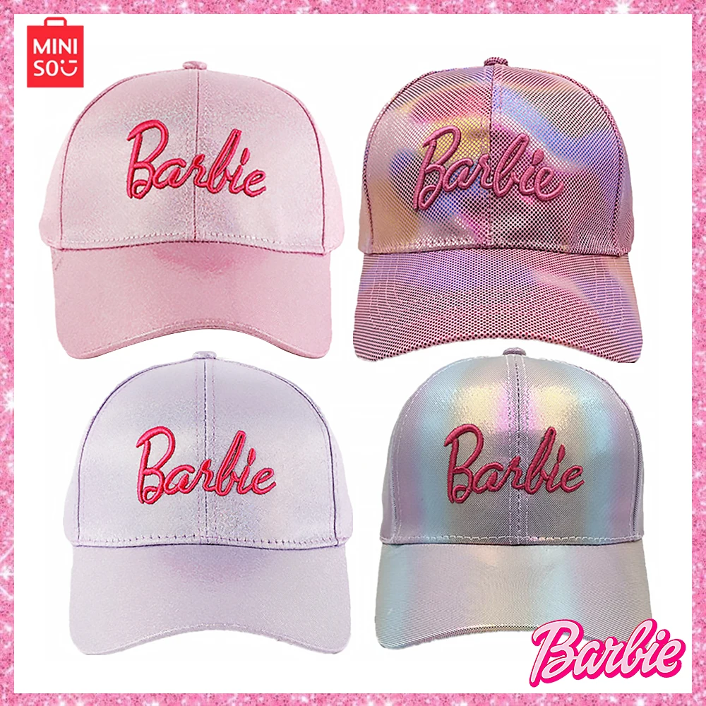 MINISO Boutique Barbie duckbill Cap Outdoor Shading Ins Korean Version Adjustable Women Hats Girls Accessories clothes Fashion