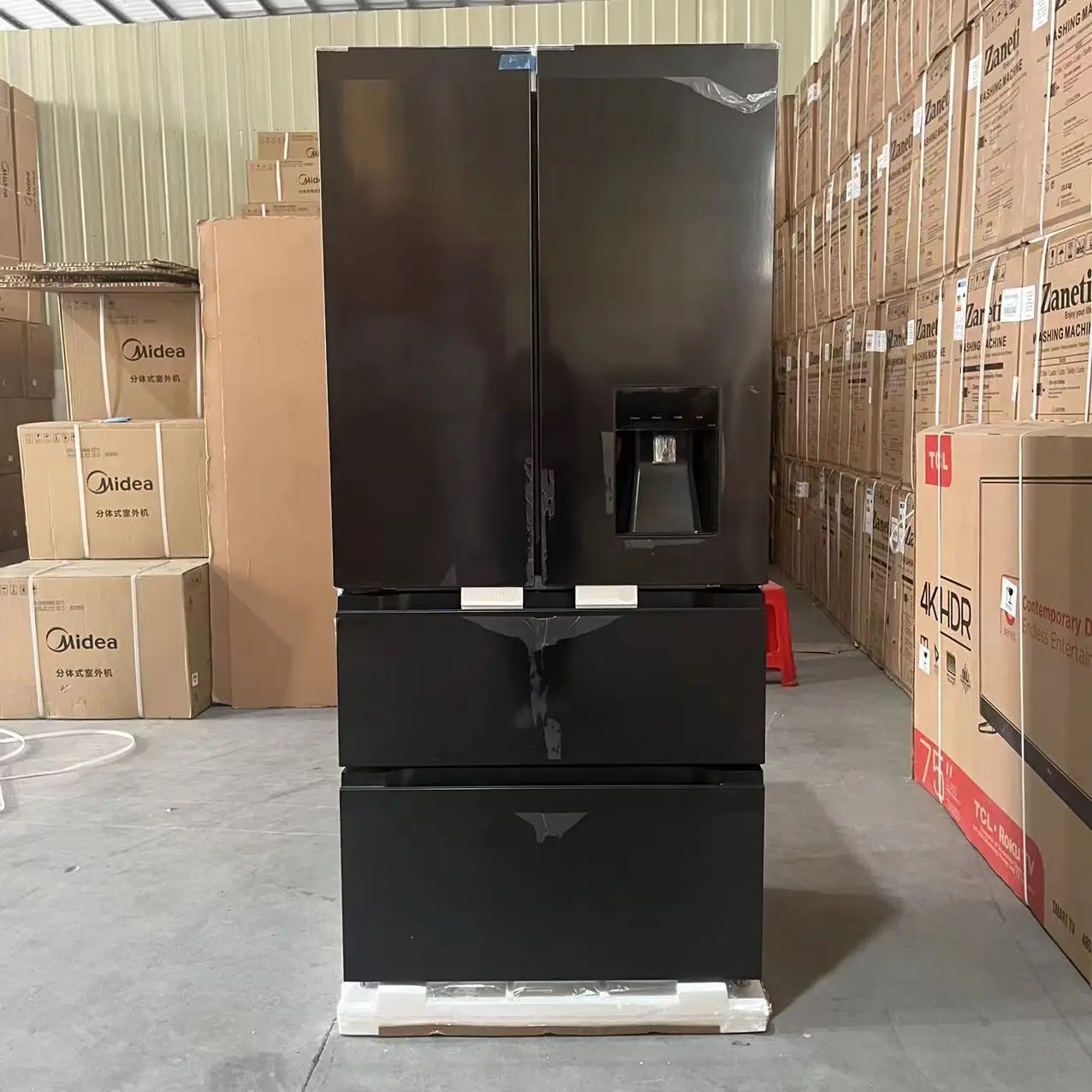 

628L Frost Free Multi Door Refrigerator with Water Dispenser English Panel Fridge Freezer for Household Kitchen Appliances