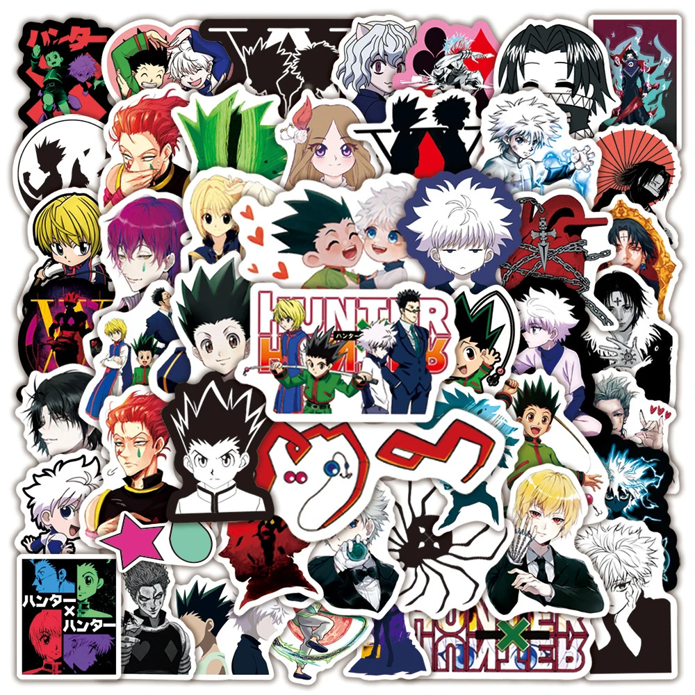 

10/30/50pcs Gon Hunter Hunter Anime Stickers Cool Killua Kurapika Sticker Skateboard Laptop Wall Bike Waterproof Pitou Decal Toy