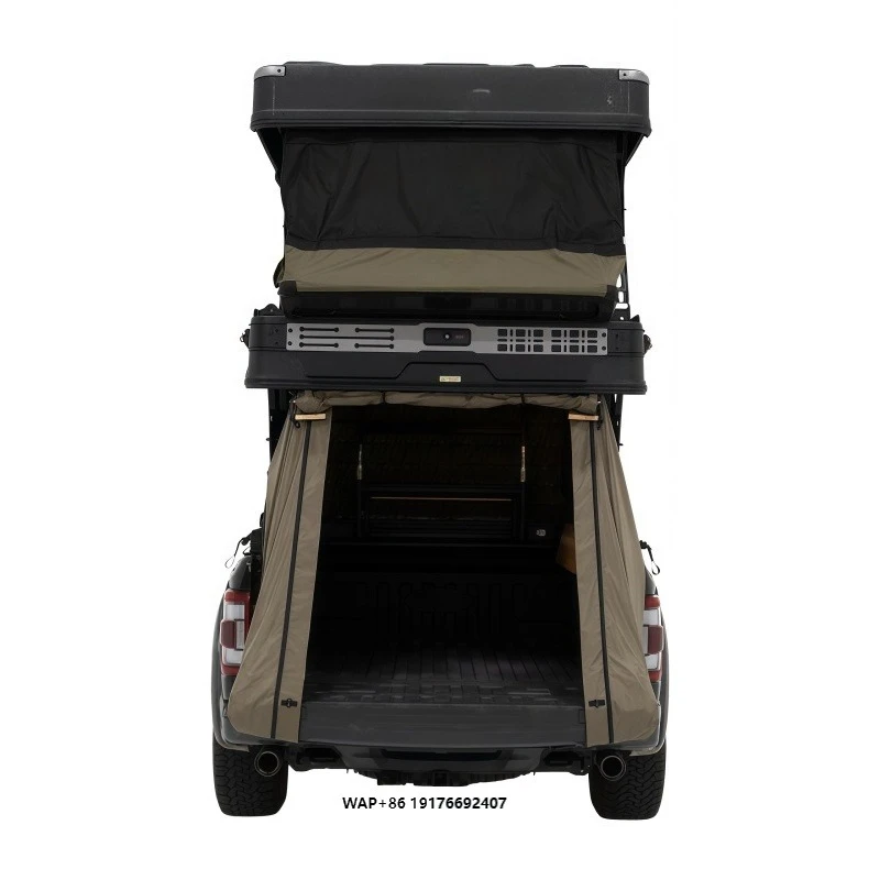 Pickup Truck Canopy Roof Top Tent Two Level 4x4 Aluminum Pickup Bed Tent Camper with Roof Rack for Ranger Tacoma