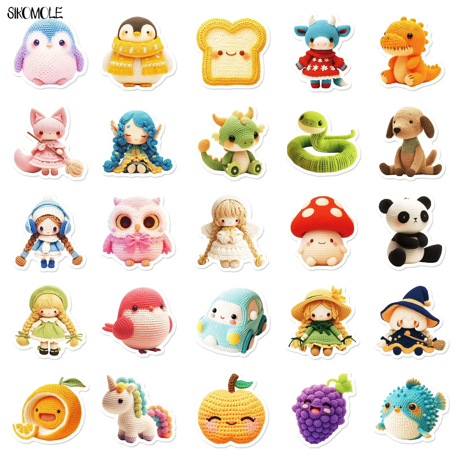 10/30/50PCS การ์ตูนสัตว์ PVC น่ารัก Graffiti สติกเกอร์ความงาม DIY ตกแต่งของเล่นเด็กกระเป๋าเดินทาง Decal สติกเกอร์แพ็ค