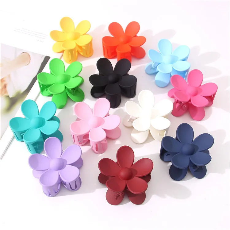 1pcs 3.5/7cm Korea Flower Shape Hair Claw Clips Women Girls Ponytail Hairpin Barrette Headwear Accessories