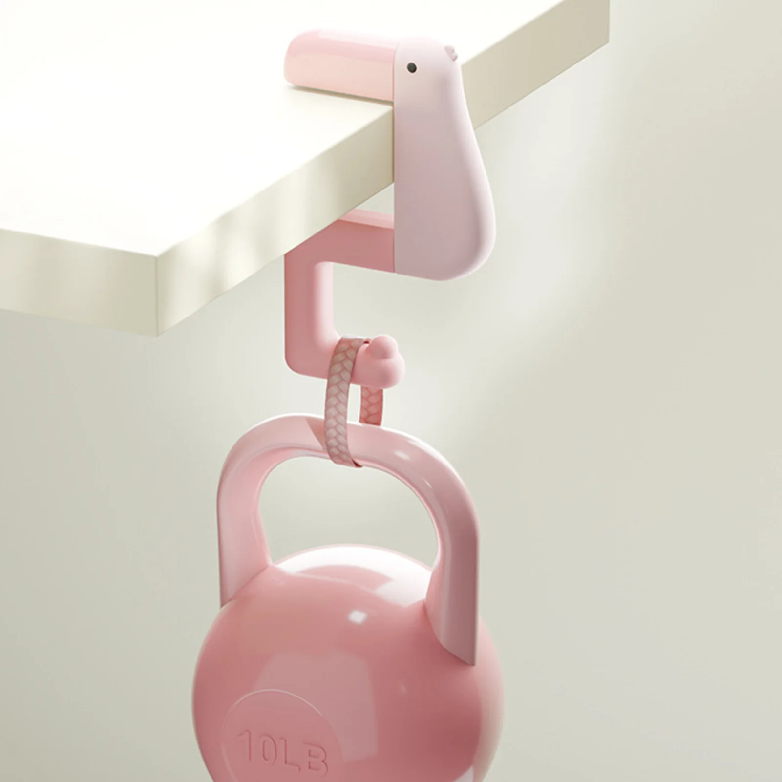 خطاف مكتب لرف الحقائب المدرسية لا يتطلب الحفر مادة ABS TPR مع وسادات مضادة للانزلاق لمكاتب الطلاب