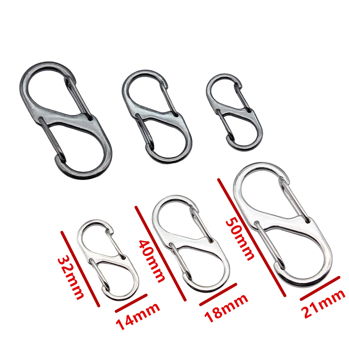 WYSIWYG 10pcs 3 Colors 14x32mm/18x40mm/21x50mm S Shape Clasps & Hooks For DIY Jewelry Making Handmade Jewelry Craft Findings