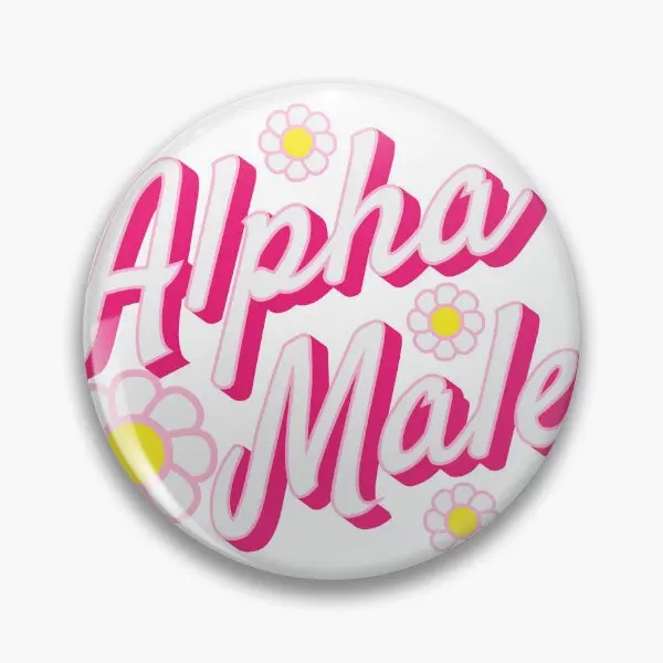 Alpha Male  Soft Button Pin Decor Brooch Creative Gift Collar Hat Cartoon Women Funny Badge Lapel Pin Fashion Lover Clothes