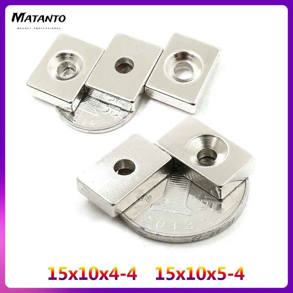 

Small Countersunk Round NdFeB Neodymium Magnet Powerful Rare Earth Permanent Fridge Magnets for DIY 15x10x4-4mm 15x10x5-4mm