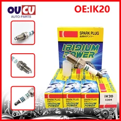 4PCS/lot IK20-5304 Iridium Spark Plug For Audi Honda Toyota Nissan Mazda Volvo Volkswagen BMW Peugeot Mitsubishi IK20 5304