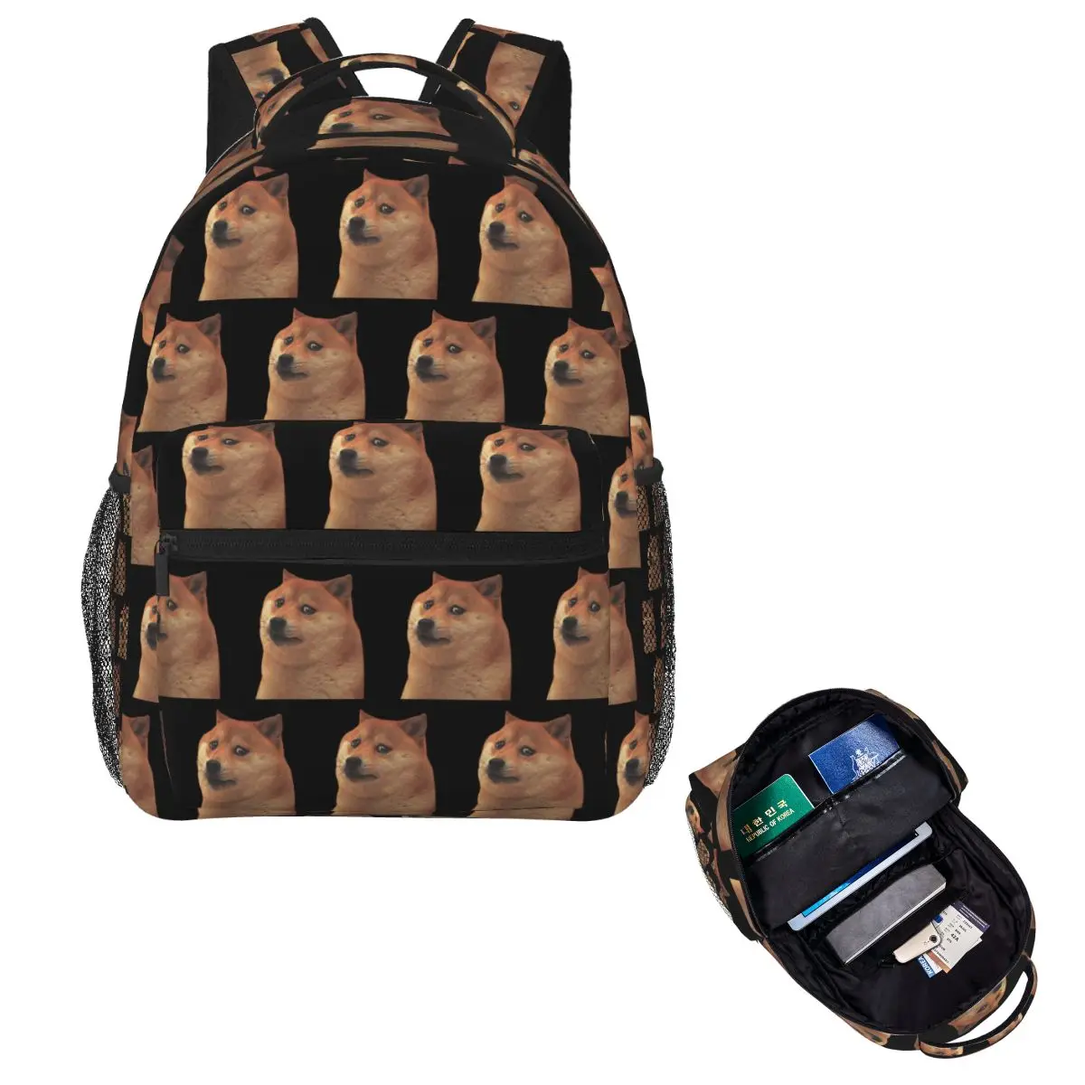 

Funny Dog Student Backpack School Bag Hiking Travel Daypack for Men Women Fashion Bookbag Shoulder Bags