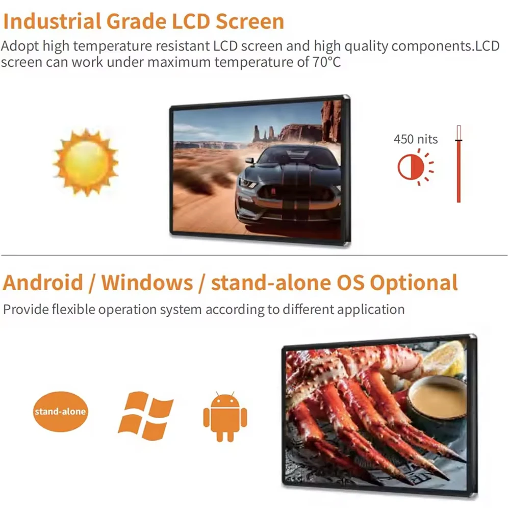 Wholesale 32 43 49 65 75 85 Inch Wall Mounted IPS LCD Full Array LED 2K/4K Kiosk Touch Advertising Screens 3-Year Warranty