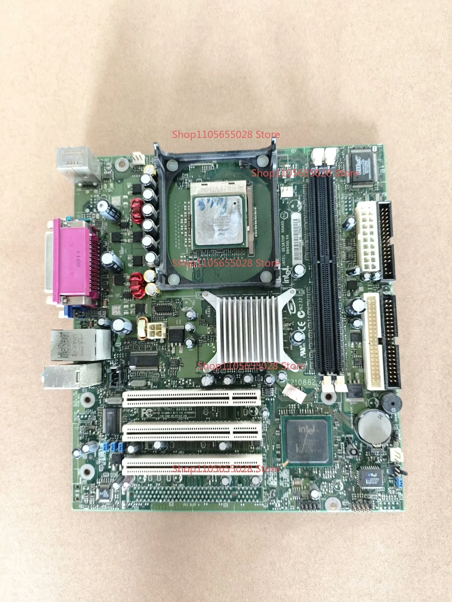 For Intel D845GLVA Main Board 478 Pin Interface Support Intel Core, Test and Ship