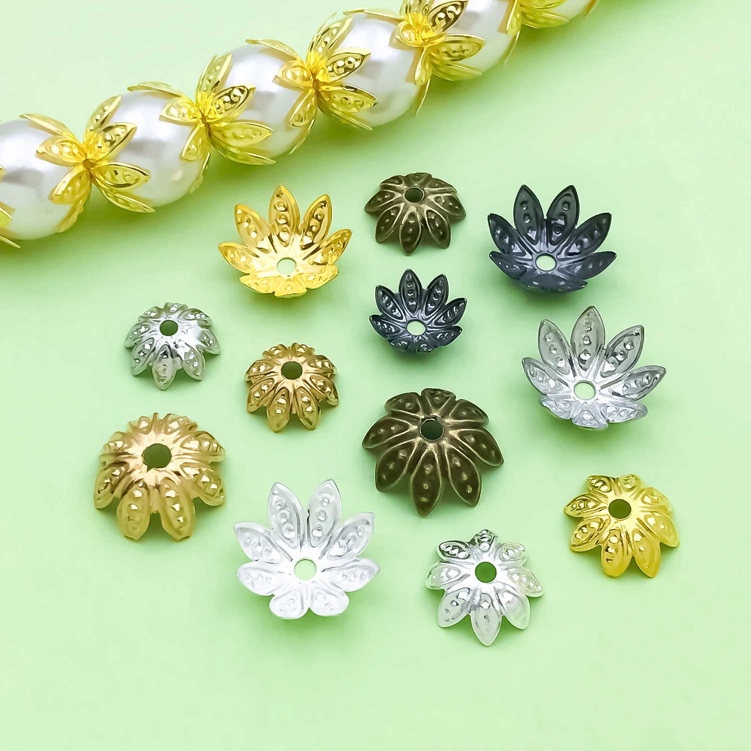 200 piezas de tapas de metal m - Flower Supply reseña y precio