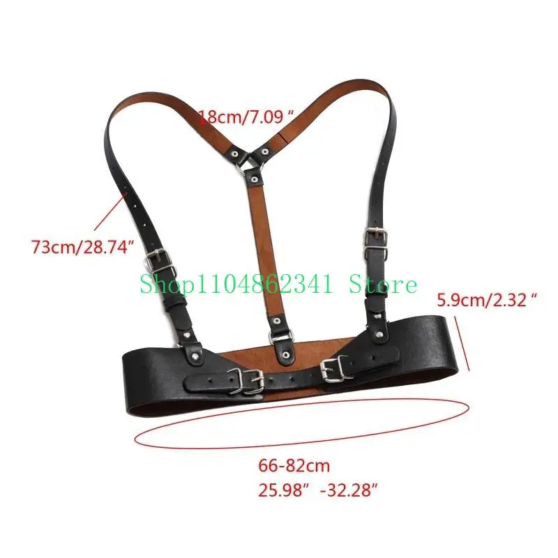 652F Punk Leather Harness Belt Leather Suspender Belt Steampunk Underbust Corset With Strap Waistcoat Clubwear To Wear Out