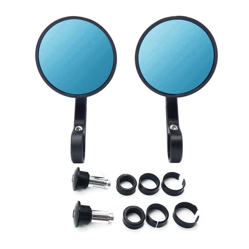 Imagen 2 del producto Espejo retrovisor para motocicleta, redondo de 7/8 pulgadas, CNC, piezas para Cafe Racer, espejo lateral para motocicleta, para Kawasaki, para Honda